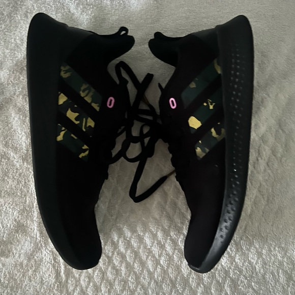 adidas Shoes - Adidas Black and Pink Cloudfoam Sneakers